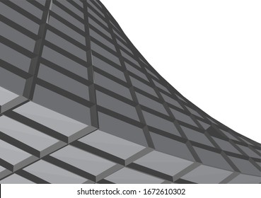 Abstract architecture. Mesh 3d background