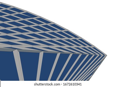 Abstract architecture. Mesh 3d background