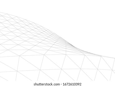Arquitectura abstracta. Fondo 3d de malla
