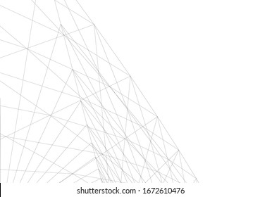 Arquitectura abstracta. Fondo 3d de malla