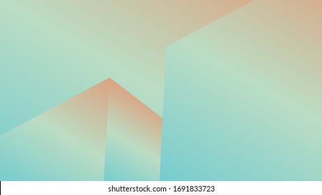 Abstract architecture on 3d shapes composition background. Design highlights the balance of graphics with Detail of a building facade made of gradients pastel.