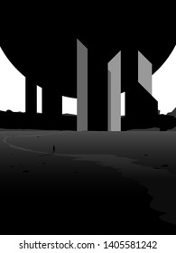 abstract architecture science fiction vector