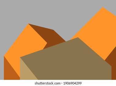 
abstract architecture sketch 3d rendering