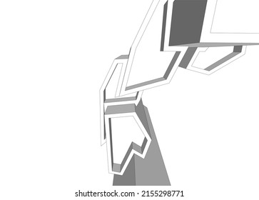 abstract architecture sketch vector drawing