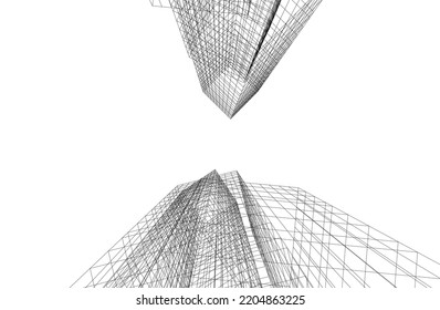 Resumen de la arquitectura esbozar ilustración vectorial