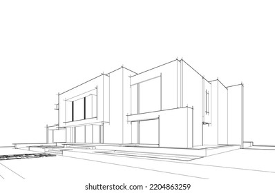 Resumen de la arquitectura esbozar ilustración vectorial