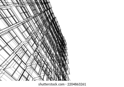 Resumen de la arquitectura esbozar ilustración vectorial