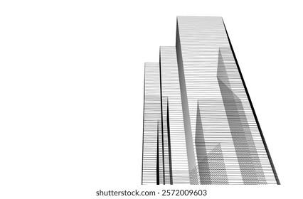 abstract architecture sketch vector illustration