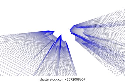 abstract architecture sketch vector illustration