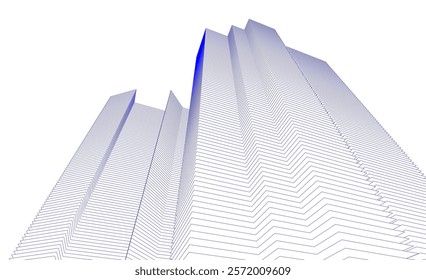 abstract architecture sketch vector illustration