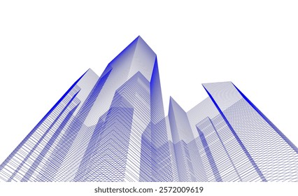 abstract architecture sketch vector illustration