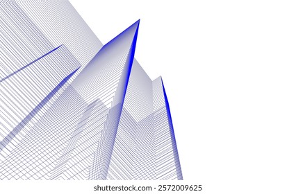abstract architecture sketch vector illustration
