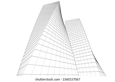 abstract architecture spiral 3d graphics