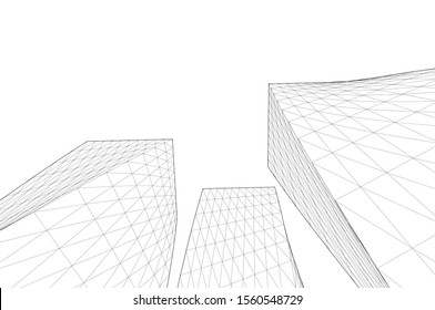 abstract architecture spiral 3d graphics