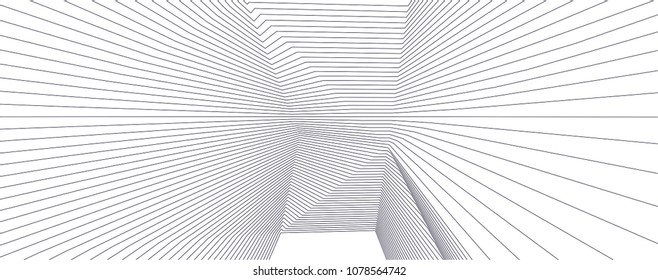abstract architecture vector 3d 