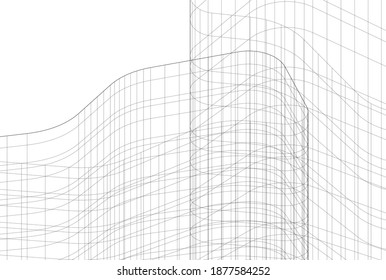 fondo 3d del vector de arquitectura abstracta