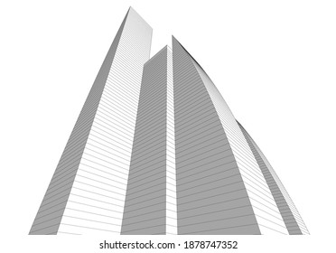 abstract architecture vector 3d background