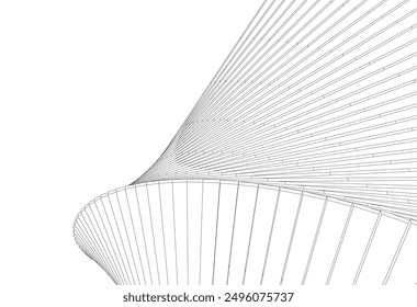 Abstract architecture, vector 3d background
