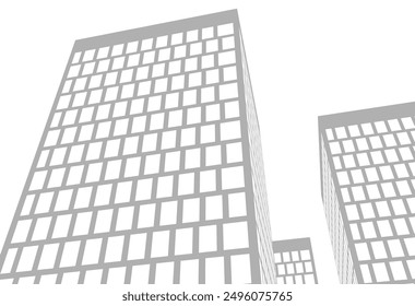 Abstract architecture, vector 3d background