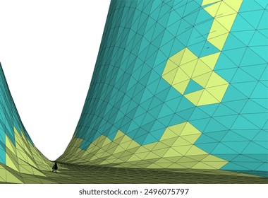 Abstract architecture, vector 3d background
