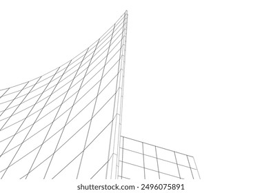 Abstrakte Architektur, Vektor 3d Hintergrund