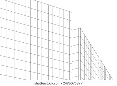 Abstract architecture, vector 3d background