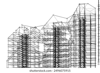 Abstract architecture, vector 3d background