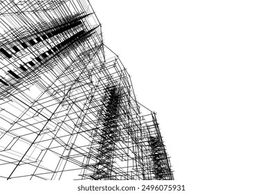 Abstract architecture, vector 3d background
