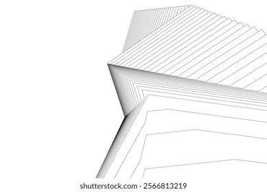 Abstract architecture vector 3d background