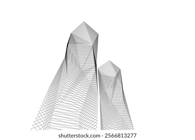 Abstract architecture vector 3d background