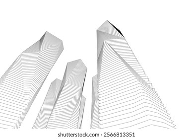 Abstract architecture vector 3d background