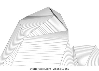 Abstract architecture vector 3d background