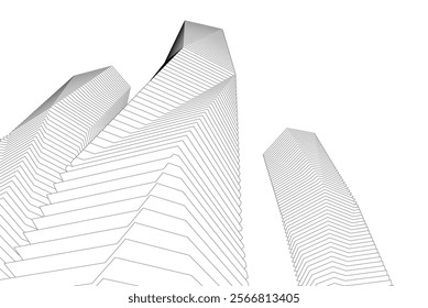 Abstract architecture vector 3d background