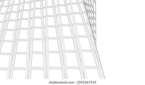 Abstract architecture vector 3d background