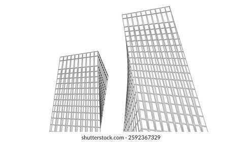 Abstract architecture vector 3d background