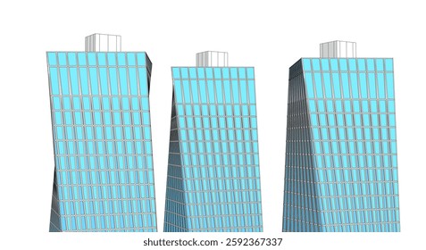 Abstract architecture vector 3d background