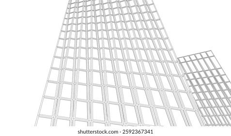 Abstract architecture vector 3d background