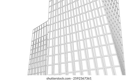 Abstract architecture vector 3d background
