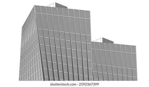 Abstract architecture vector 3d background