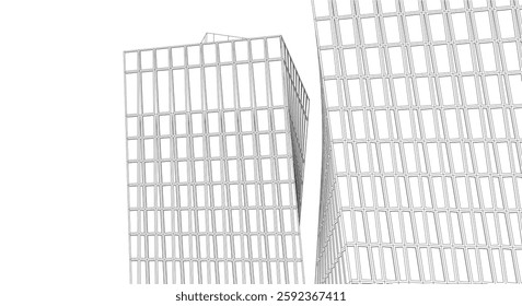 Abstract architecture vector 3d background
