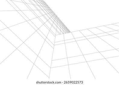 Abstract architecture vector 3d background