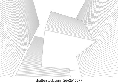 arquitetura abstrata, plano de fundo 3d vetorial