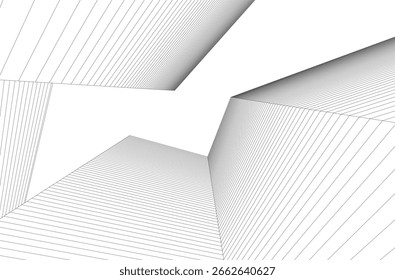 arquitetura abstrata, plano de fundo 3d vetorial