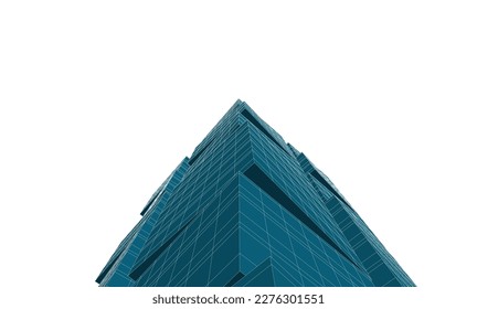 Abstract architecture  vector 3d drawing