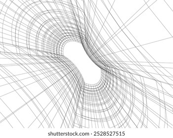 abstract architecture vector 3d drawing