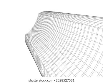 abstrakte Architektur Vektor 3d Zeichnung