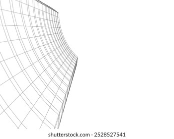 arquitetura abstrata vetor desenho 3d
