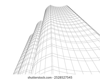 arquitetura abstrata vetor desenho 3d