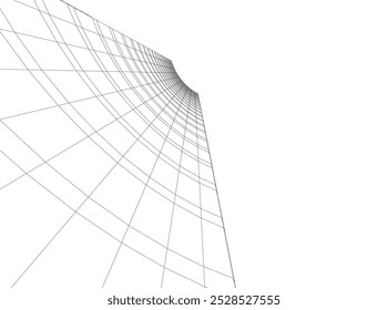 abstract architecture vector 3d drawing