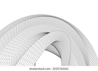 arquitetura abstrata vetor desenho 3d